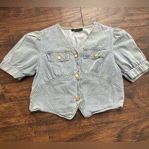 Jeikei Denim Button-Up Shirt